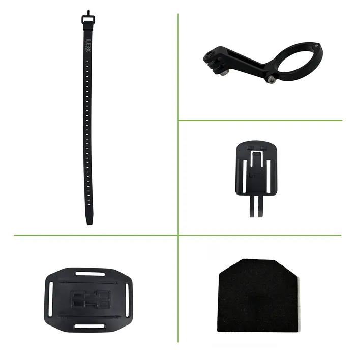 Lamp and battery mount bicycle