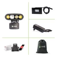 Mamba 4 000 X-pand Lamp, battery and automatic charger, holder for helmets.